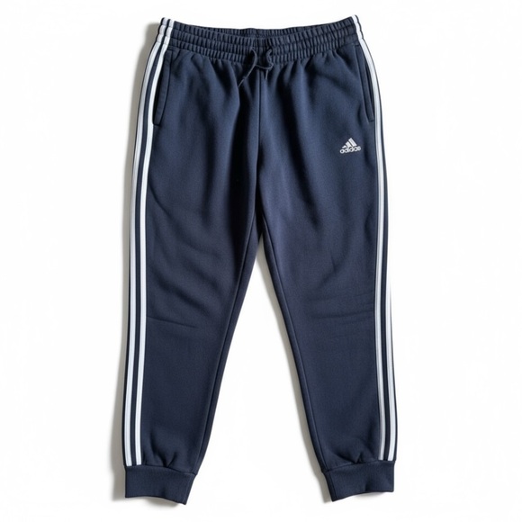 adidas Pants - Adidas 3-Stripes Fleece Joggers Black Soft Knit Sweatpants Streetwear Size 1X